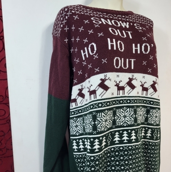 Ugly Christmas Sweater - "Snow Out, Ho Ho Out" - Picture 7 of 9